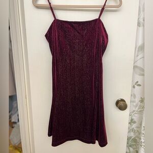 Lola Grace Burgundy Velvet Dress